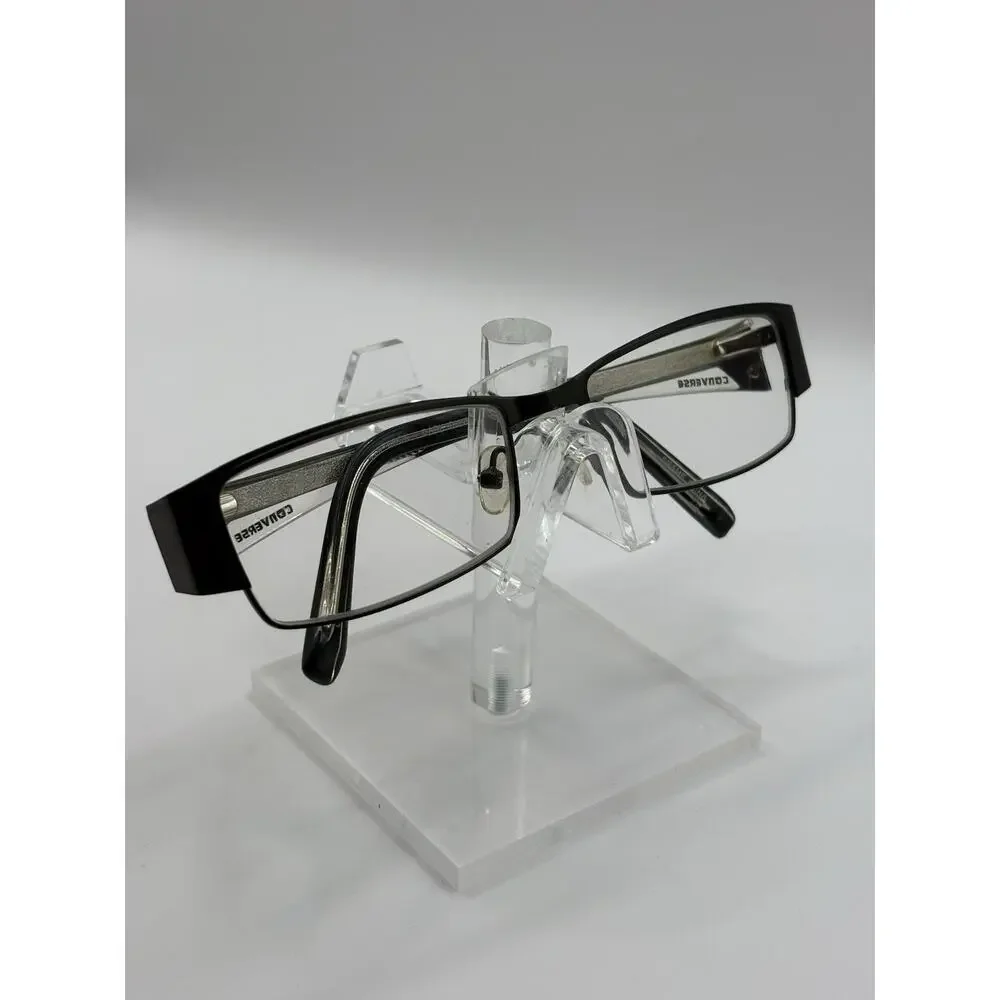 Converse Flip Book Eyeglasses Frames Dark Gunmetal 53-17 Semi Rimless Optical
